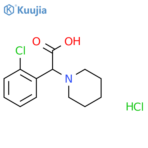 2-(2-Chlorophenyl)-2-(piperidin-1-yl)acetic acid hydrochloride structure