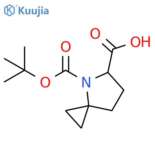 4-[(tert-butoxy)carbonyl]-4-azaspiro[2.4]heptane-5-carboxylic acid structure
