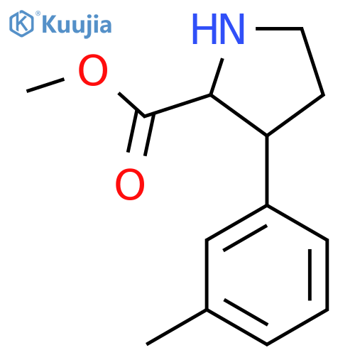 methyl 3-(3-methylphenyl)pyrrolidine-2-carboxylate structure