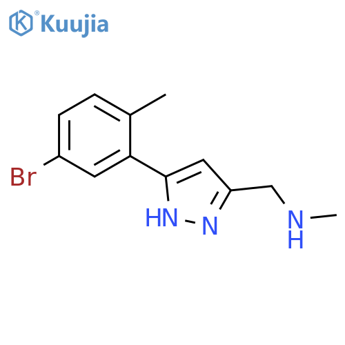 1-[3-(5-Bromo-2-methylphenyl)-1H-pyrazol-5-yl]-N-methylmethanamine structure