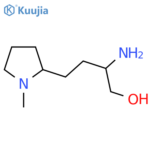 2-amino-4-(1-methylpyrrolidin-2-yl)butan-1-ol structure