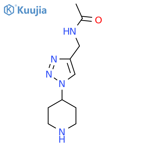 N-{[1-(piperidin-4-yl)-1H-1,2,3-triazol-4-yl]methyl}acetamide structure