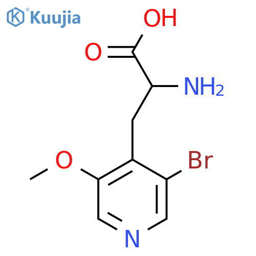 2-amino-3-(3-bromo-5-methoxypyridin-4-yl)propanoic acid structure