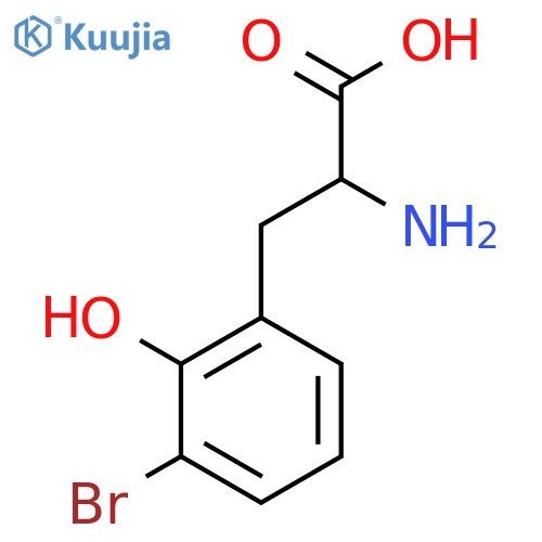 2-amino-3-(3-bromo-2-hydroxyphenyl)propanoic acid structure