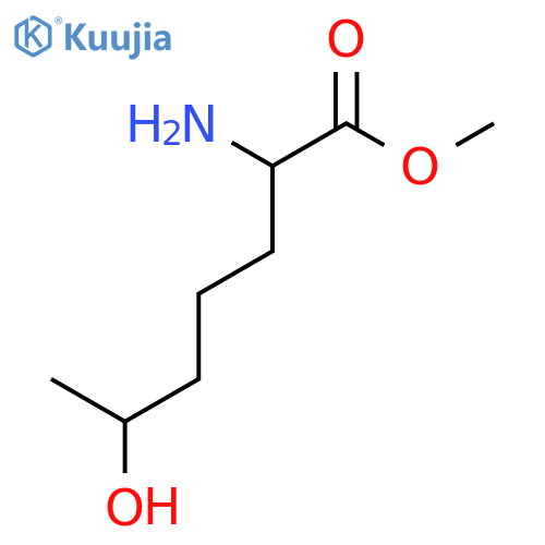 methyl 2-amino-6-hydroxyheptanoate structure