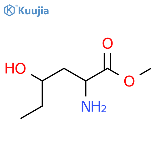 Methyl 2-amino-4-hydroxyhexanoate structure