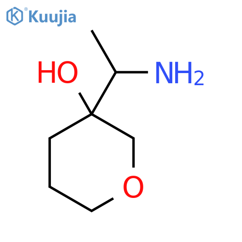 3-(1-Aminoethyl)oxan-3-ol structure