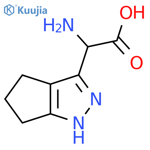 2-amino-2-{1H,4H,5H,6H-cyclopentacpyrazol-3-yl}acetic acid structure