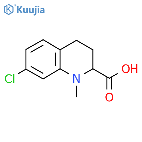7-Chloro-1-methyl-1,2,3,4-tetrahydroquinoline-2-carboxylic acid structure