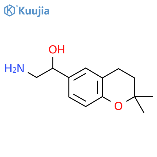 2-amino-1-(2,2-dimethyl-3,4-dihydro-2H-1-benzopyran-6-yl)ethan-1-ol structure