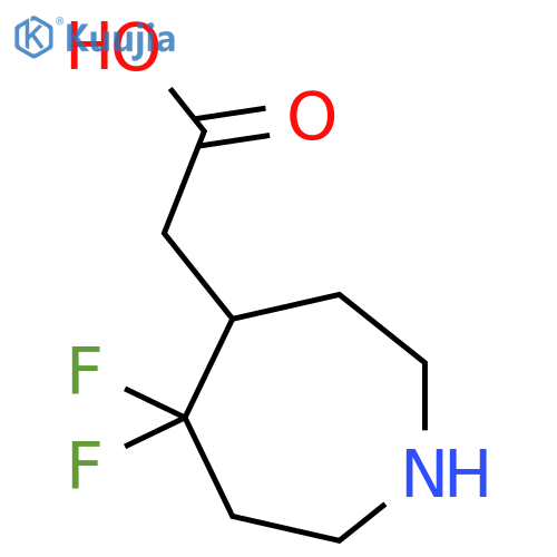 2-(5,5-Difluoroazepan-4-yl)acetic acid structure