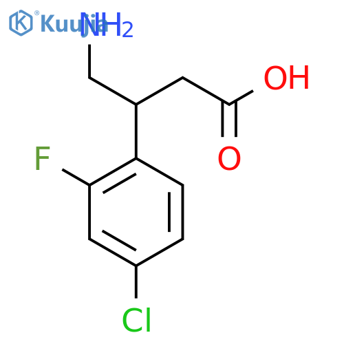 4-Amino-3-(4-chloro-2-fluorophenyl)butanoic acid structure