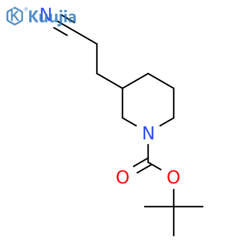 tert-butyl 3-(2-cyanoethyl)piperidine-1-carboxylate structure