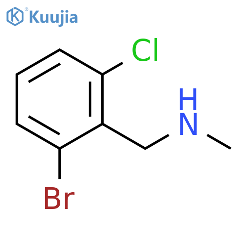 (2-bromo-6-chlorophenyl)methyl(methyl)amine structure
