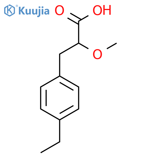 3-(4-ethylphenyl)-2-methoxypropanoic acid structure