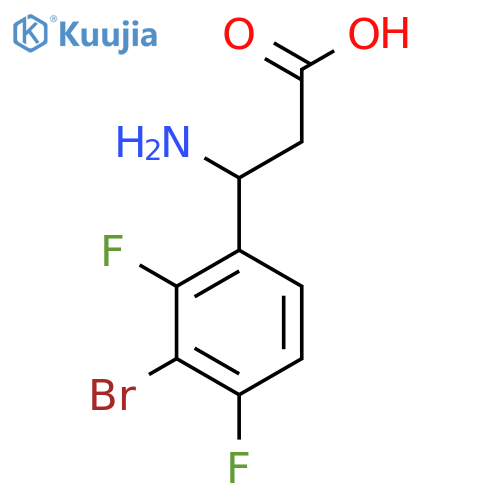 3-amino-3-(3-bromo-2,4-difluorophenyl)propanoic acid structure