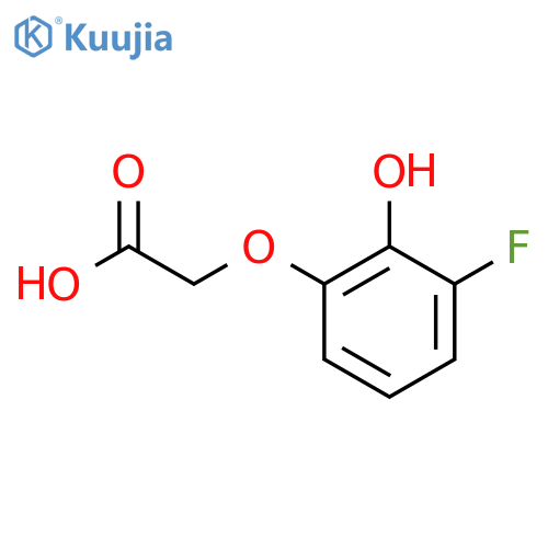 2-(3-fluoro-2-hydroxyphenoxy)acetic acid structure