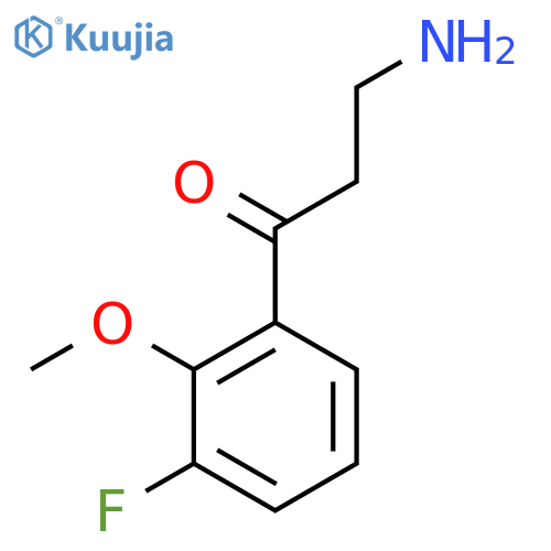 3-amino-1-(3-fluoro-2-methoxyphenyl)propan-1-one structure