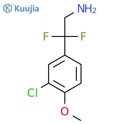 2-(3-chloro-4-methoxyphenyl)-2,2-difluoroethan-1-amine structure