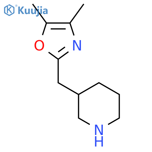 3-(dimethyl-1,3-oxazol-2-yl)methylpiperidine structure