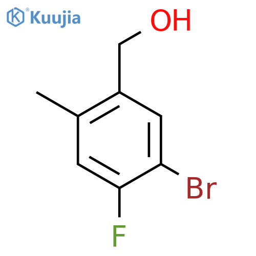 (5-Bromo-4-fluoro-2-methylphenyl)methanol structure