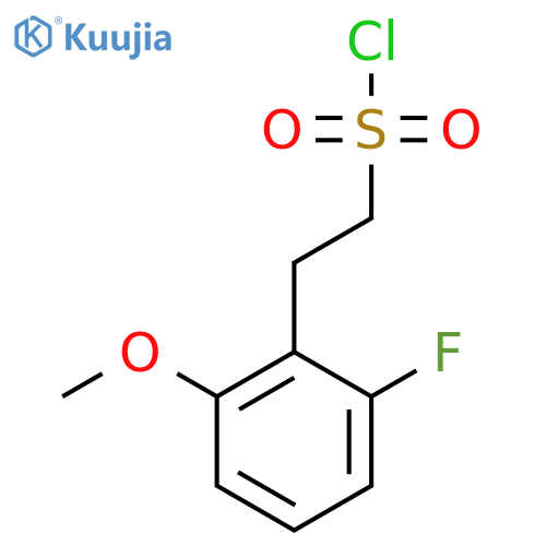 2-(2-fluoro-6-methoxyphenyl)ethane-1-sulfonyl chloride structure
