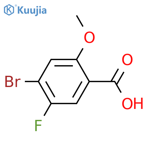 4-Bromo-5-fluoro-2-methoxybenzoic acid structure