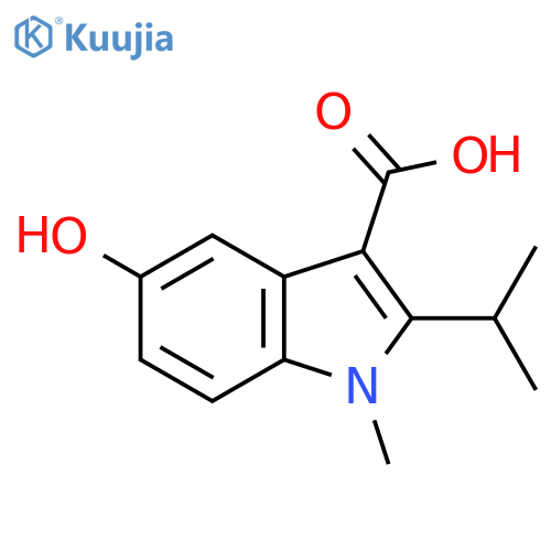 5-hydroxy-1-methyl-2-(propan-2-yl)-1H-indole-3-carboxylic acid structure