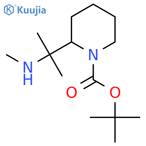 tert-butyl 2-2-(methylamino)propan-2-ylpiperidine-1-carboxylate structure