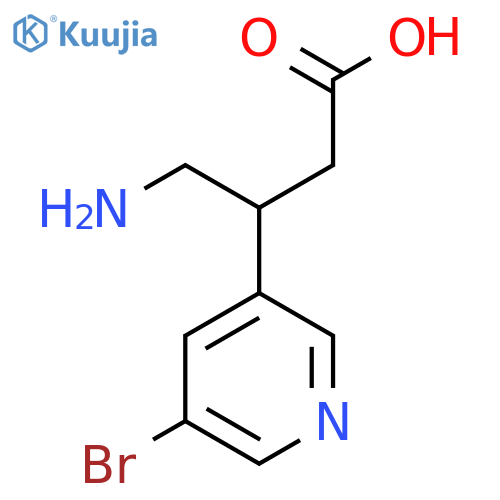 4-amino-3-(5-bromopyridin-3-yl)butanoic acid structure