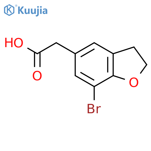 2-(7-Bromo-2,3-dihydro-1-benzofuran-5-yl)acetic acid structure