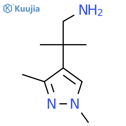 2-(1,3-dimethyl-1H-pyrazol-4-yl)-2-methylpropan-1-amine structure