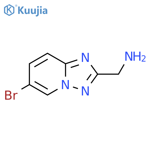 {6-bromo-1,2,4triazolo1,5-apyridin-2-yl}methanamine structure