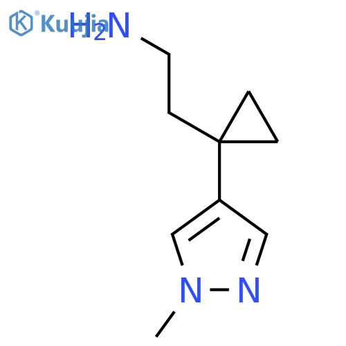 2-1-(1-methyl-1H-pyrazol-4-yl)cyclopropylethan-1-amine structure