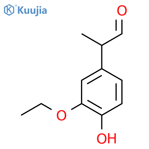 3-(3-ethoxy-4-hydroxyphenyl)propanal structure