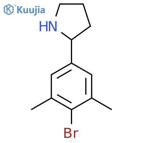 2-(4-bromo-3,5-dimethylphenyl)pyrrolidine structure