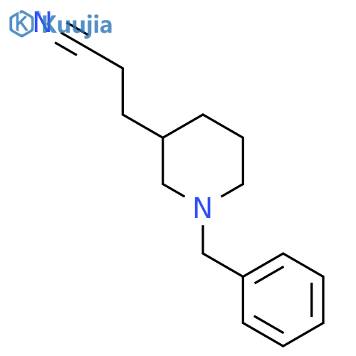 3-(1-benzylpiperidin-3-yl)propanenitrile structure