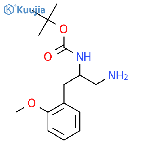 tert-butyl N-1-amino-3-(2-methoxyphenyl)propan-2-ylcarbamate structure