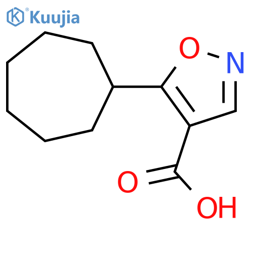 5-Cycloheptyl-1,2-oxazole-4-carboxylic acid structure