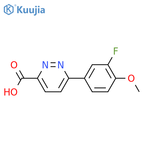 6-(3-fluoro-4-methoxyphenyl)pyridazine-3-carboxylic acid structure