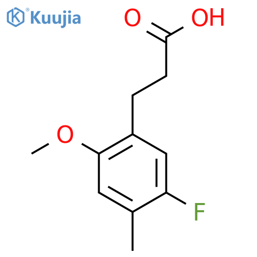 3-(5-fluoro-2-methoxy-4-methylphenyl)propanoic acid structure