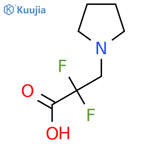 2,2-Difluoro-3-(pyrrolidin-1-yl)propanoic acid structure