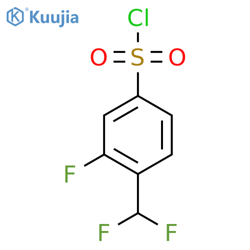 4-(difluoromethyl)-3-fluorobenzene-1-sulfonyl chloride structure