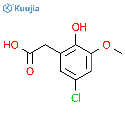 2-(5-chloro-2-hydroxy-3-methoxyphenyl)acetic acid structure