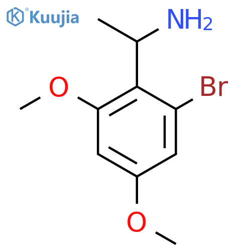 1-(2-bromo-4,6-dimethoxyphenyl)ethan-1-amine structure