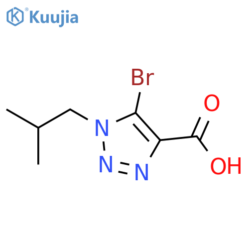 5-Bromo-1-isobutyl-1H-[1,2,3]triazole-4-carboxylic acid structure