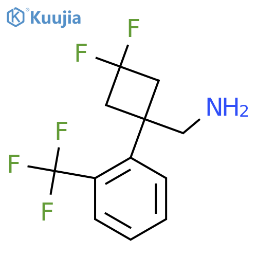 {3,3-difluoro-1-2-(trifluoromethyl)phenylcyclobutyl}methanamine structure