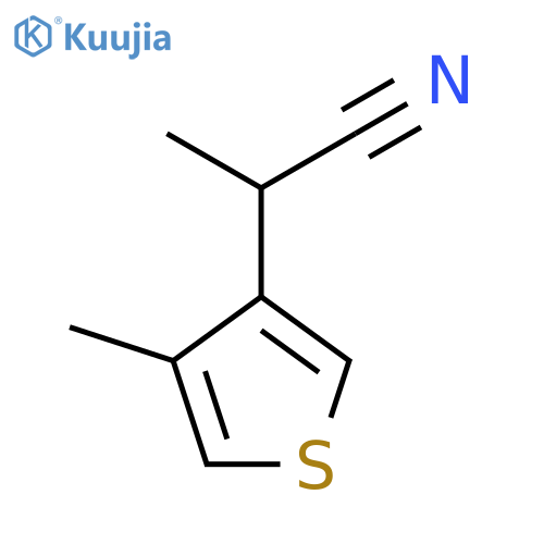 2-(4-methylthiophen-3-yl)propanenitrile structure