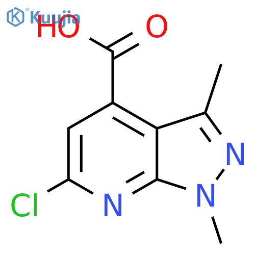 6-chloro-1,3-dimethyl-1H-pyrazolo3,4-bpyridine-4-carboxylic acid structure