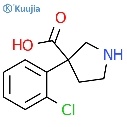 3-Pyrrolidinecarboxylic acid, 3-(2-chlorophenyl)- structure